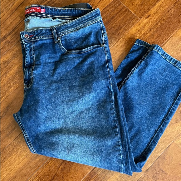 Tapered Blue Straight Leg Jeans with Classic Indigo Wash 44S - Picture 9 of 11